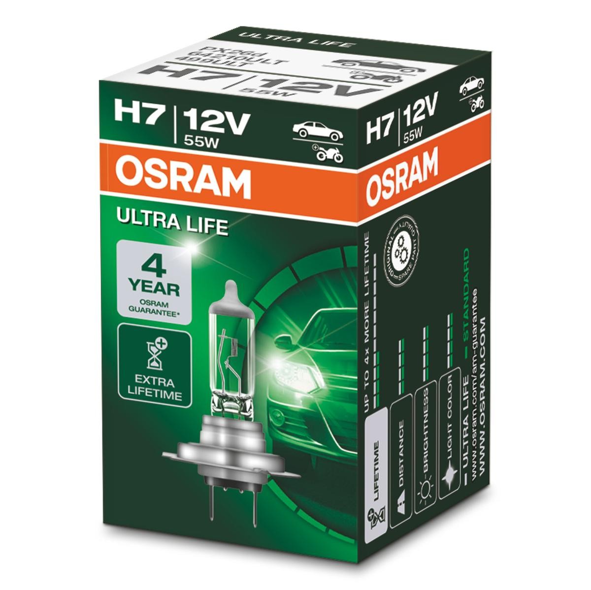 OSRAM Pære, fjernlys 64210ULT Pære forlys Skoda 3V3 64210ULT OSRAM