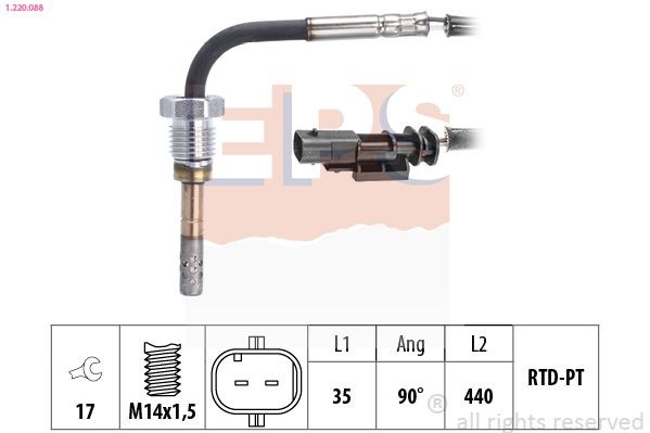 EPS Sensor, uitlaatgastemperatuur 1.220.088 Volvo S60 Uitlaatgas temperatuur sensor EPS 1.220.088