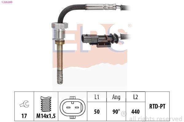 EPS Sensor, uitlaatgastemperatuur 1.220.090 Sensor uitlaatgastemperatuur EPS S60 1.220.090 goedkoop