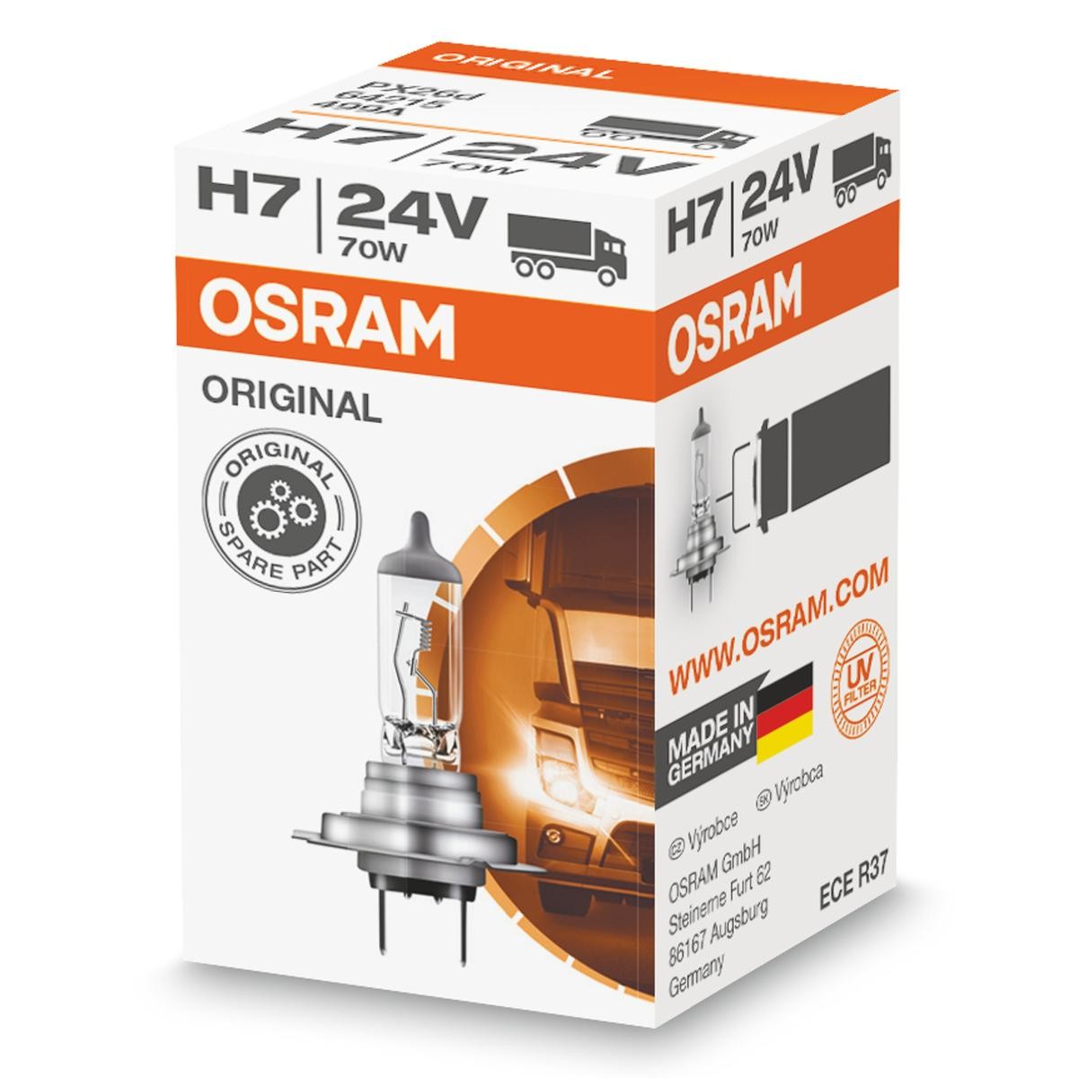 OSRAM Żiarovka pre diaľkový svetlomet 64215 cena Ziarovky do hmloviek DAF 64215 OSRAM