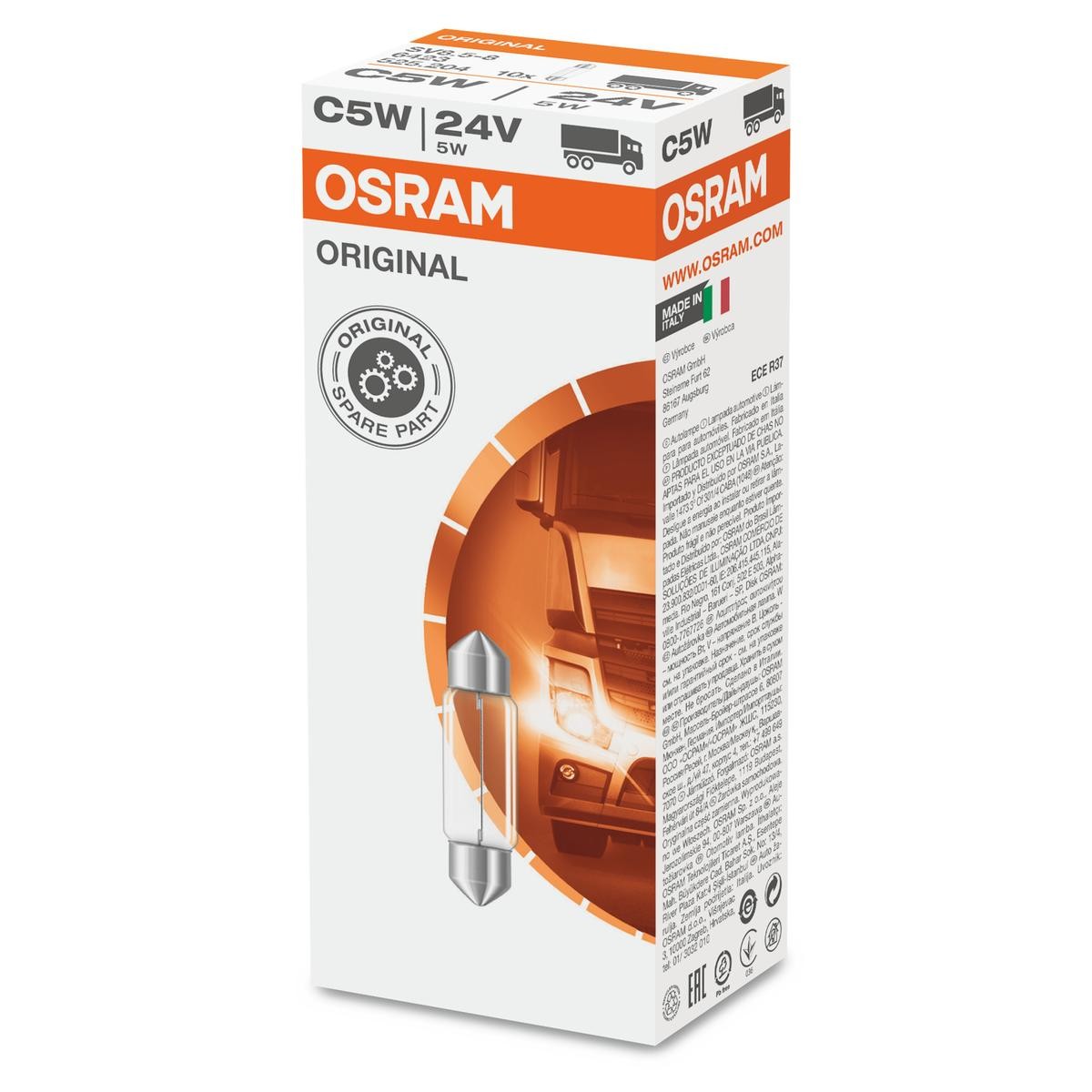 OSRAM Hõõgpirn, numbrivalgustus 6423 6423 ORIGINAL LINE Numbrivalgustus MERCEDES-BENZ B-klass OSRAM