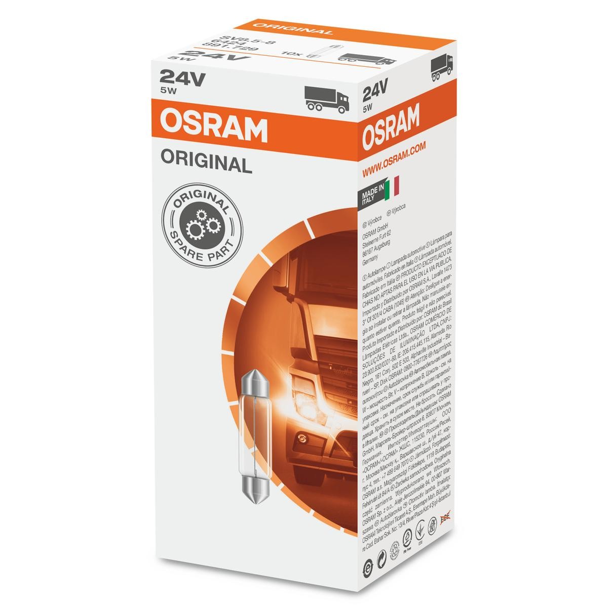 Lâmpada, luz de chapa de matrícula OSRAM 6424 OSRAM ORIGINAL LINE 6424 Luz de matricula CHEVROLET SPARK 2002