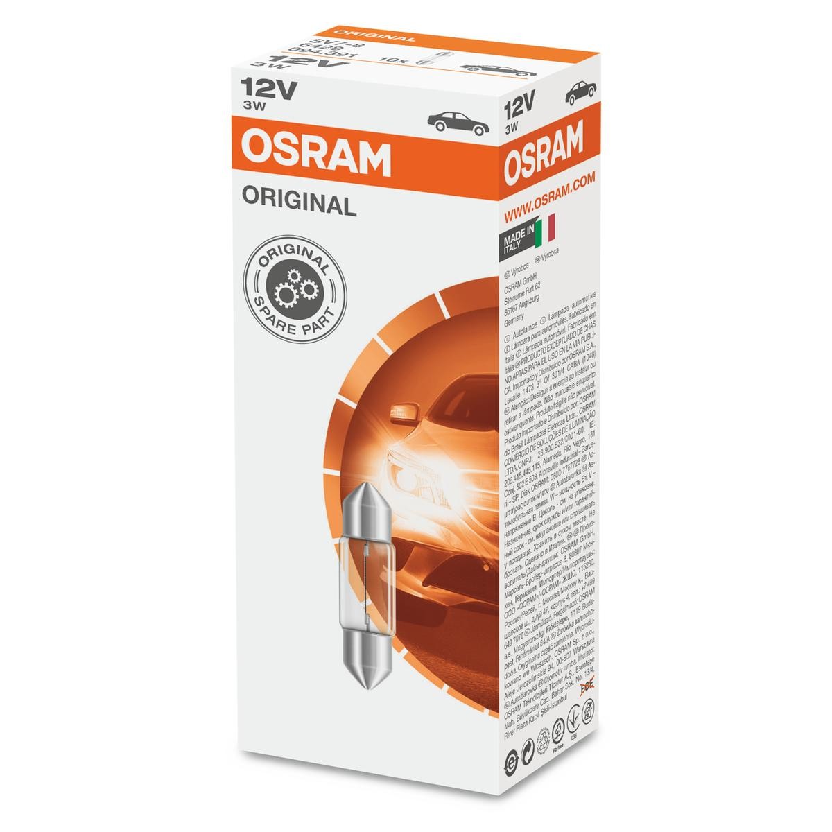 OSRAM Bulb, interior light 6428 OSRAM 6428 genuine Kia Stinger CK interior lights price