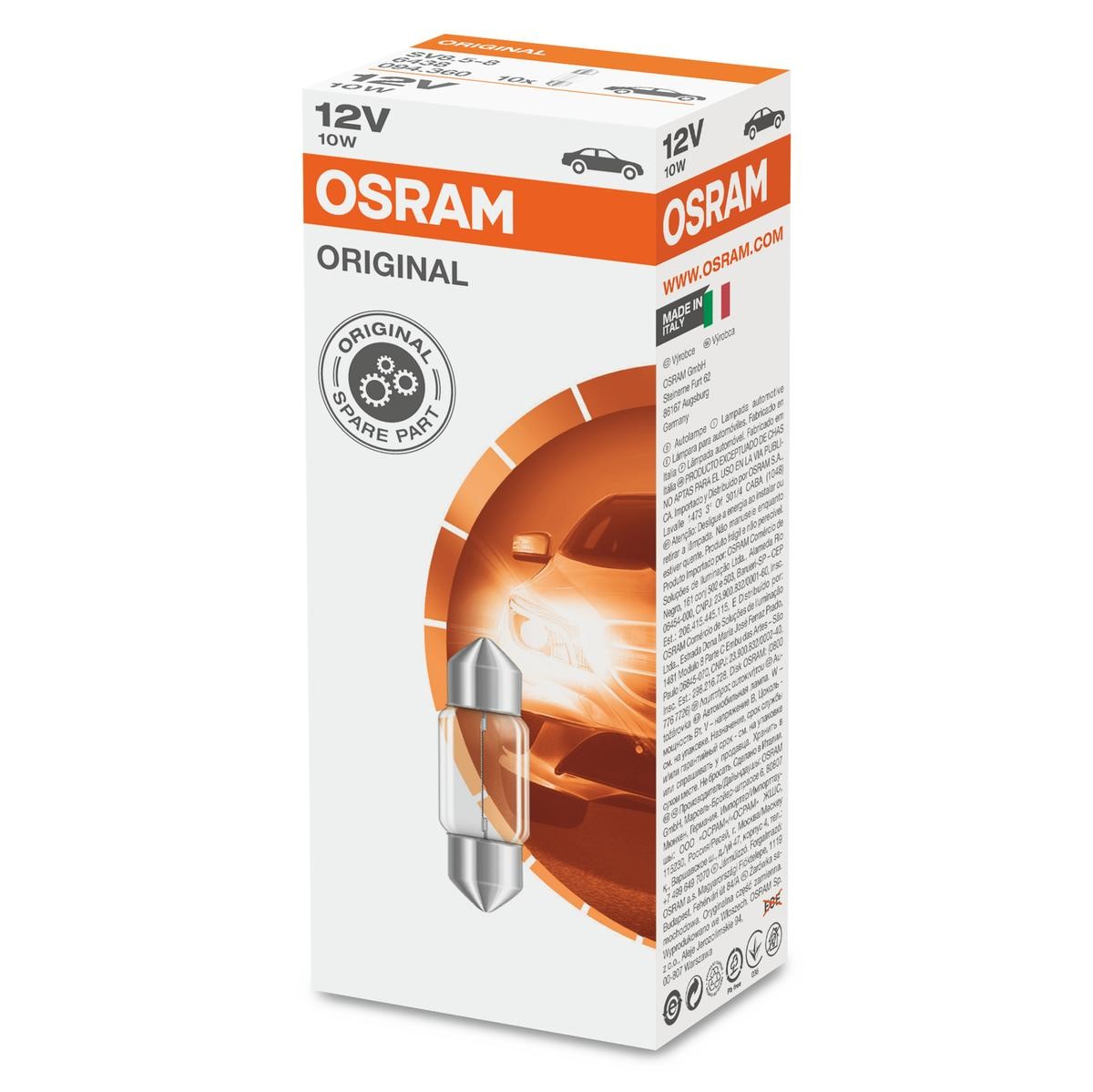 OSRAM Żarówka 6438 Żarówki AUDI A6 Allroad: Żarówka OSRAM ORIGINAL LINE 6438