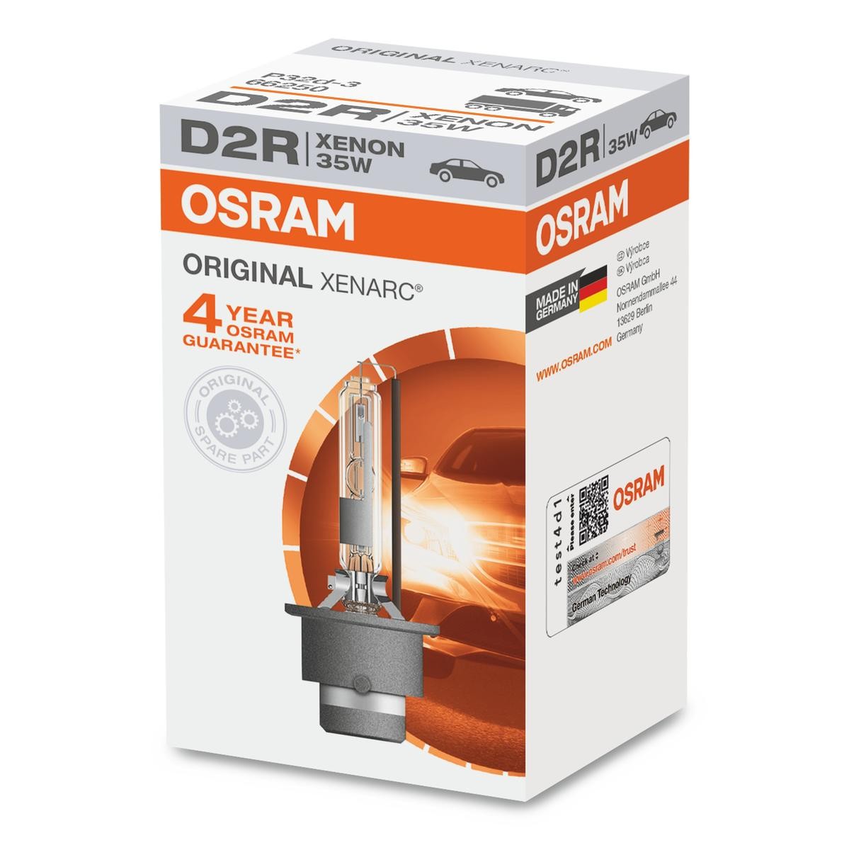 Xenon-pære OSRAM 66250 OSRAM XENARC ORIGINAL 66250 Hovedlyspære NISSAN PRIMERA 2021