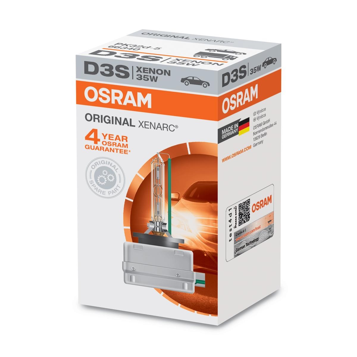 Ksenona spuldze OSRAM 66340 OSRAM XENARC ORIGINAL 66340 Abs sensor FORD KUGA 2012