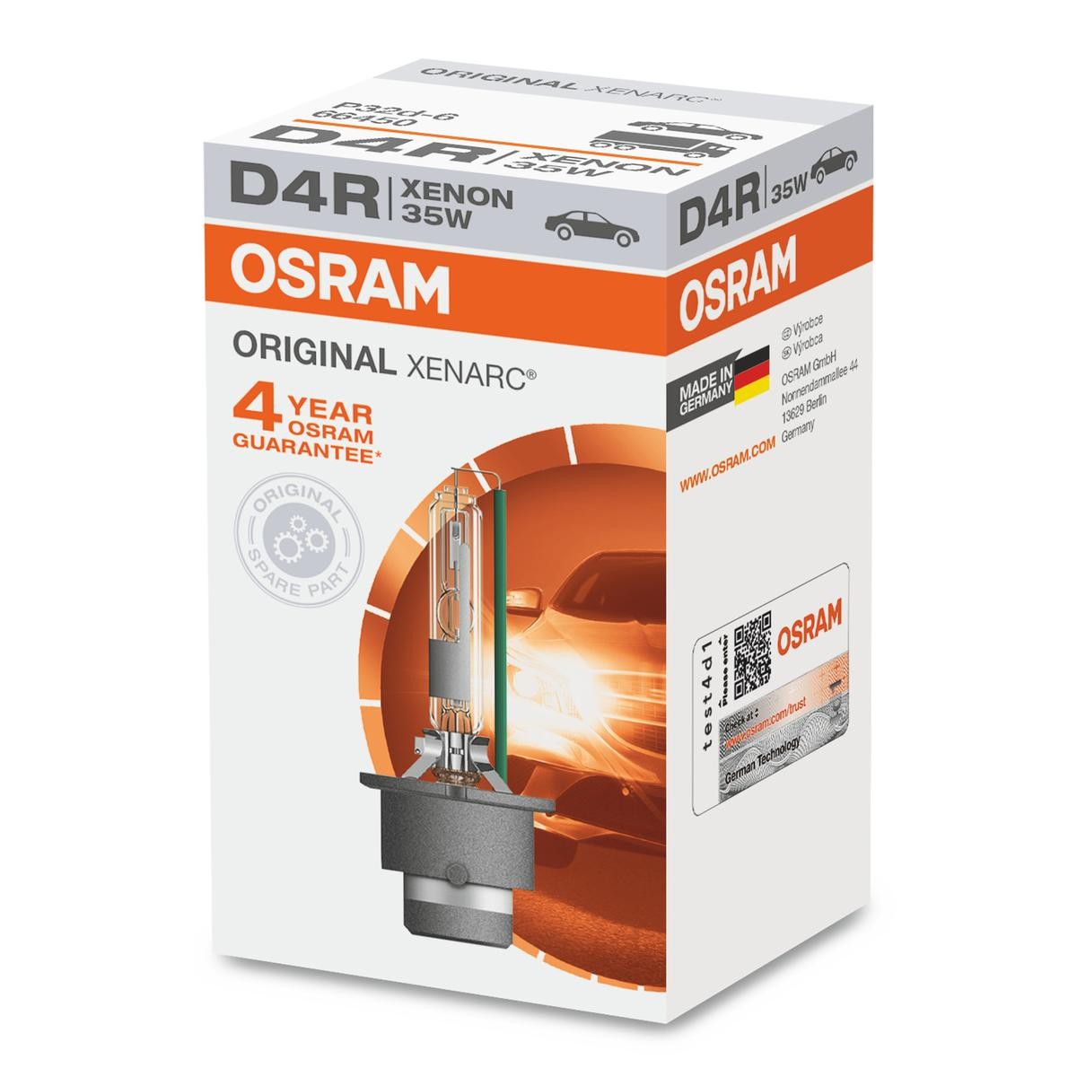 Xenon-pære OSRAM 66450 OSRAM XENARC ORIGINAL 66450 Tågelygtepære TOYOTA COROLLA 2012