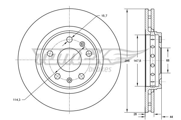 TOMEX brakes Disco de travão TX 73-45 Discos de travão desportivos TOMEX brakes IVECO TX 73-45