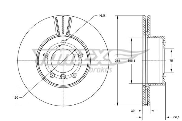 TOMEX brakes Disque de frein TX 73-98 Disque de frein sport JAGUAR TOMEX brakes TX 73-98