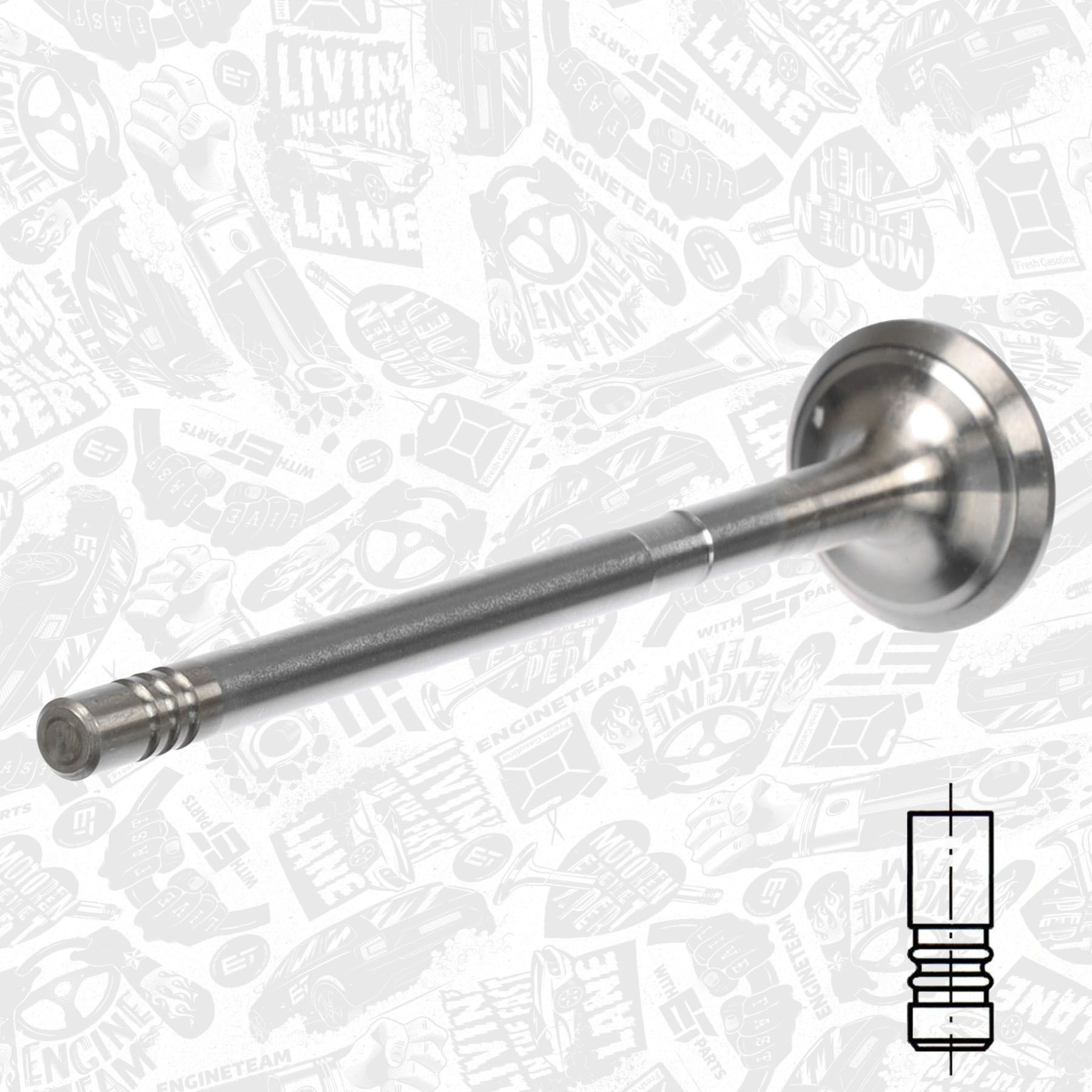 ET ENGINETEAM Izplūdes vārsts VE0173 ET ENGINETEAM VE0173 Izplūdes vārsts PEUGEOT 407 SW Van / Universālis (6E_) lēti