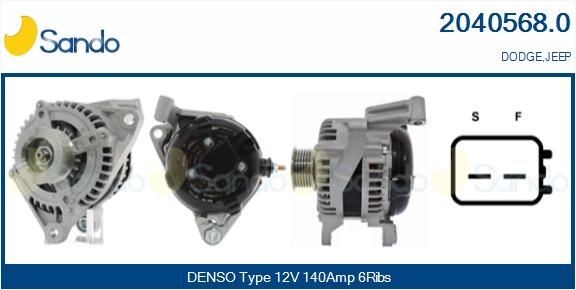 SANDO Alternator 2040568.0 2040568.0 SANDO DODGE alternator