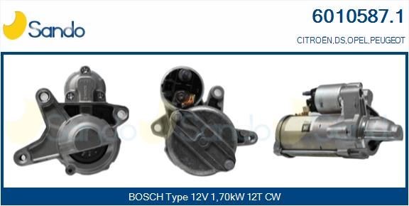 SANDO Motorino avviamento 6010587.1 6010587.1 costo Motorino avviamento SANDO PEUGEOT 307