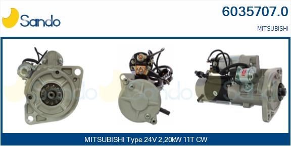 SANDO Starter motor 6035707.0 6035707.0 SANDO starter MITSUBISHI