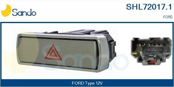 SANDO Vypínač výstrażných smeroviek SHL72017.1 SANDO SHL72017.1 Vypínač výstrażných smeroviek Ford Mondeo MK4 BA7 cena