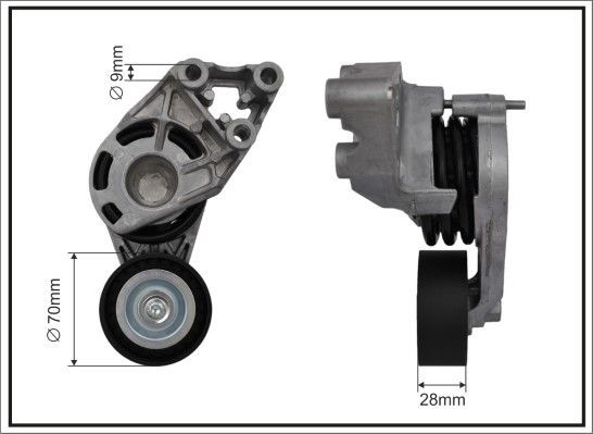 CAFFARO Napínacie rameno rebrovaného klinového remeňa 118087SP Napínacie rameno rebrovaného klinového remeňa VOLVO CAFFARO 118087SP