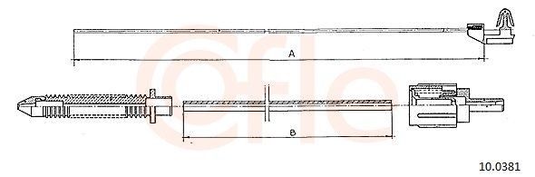 COFLE Gaskabel 10.0381 COFLE 10.0381 originele Gaskabel 11 Hatchback kosten