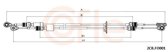 COFLE Kabel, girmekanisme 2CB.FO001 Kabel girmekanisme COFLE Ford SIERRA 2CB.FO001