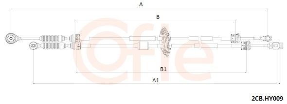 COFLE Schakelkabel 2CB.HY009 COFLE 2CB.HY009 Versnellingsbak-kabel Hyundai Getz TB prijs
