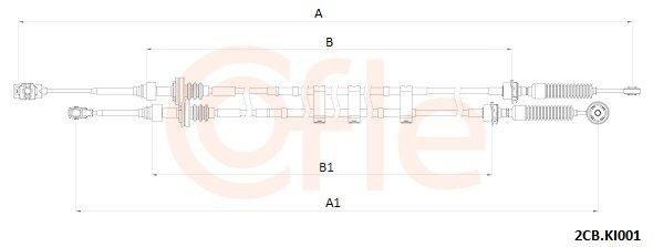 COFLE Vajer, manuell transmission 2CB.KI001 COFLE 2CB.KI001 Växelvajer SKODA KAROQ original