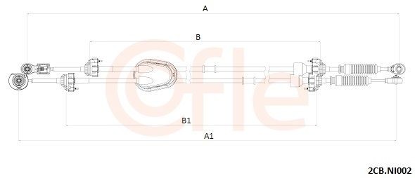 Schakelkabel COFLE 2CB.NI002 COFLE 2CB.NI002 Kabelversnelling NISSAN NV200 2010
