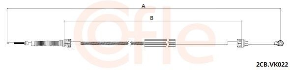 Cavo comando, Cambio manuale COFLE 2CB.VK022 92.2CB.VK022 COFLE 2CB.VK022 Cavi cambio Volkswagen BORA 2020