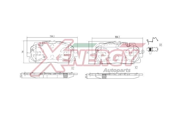 AP XENERGY Bremsbeläge X41401 Bremssteine AP XENERGY UP X41401 günstig