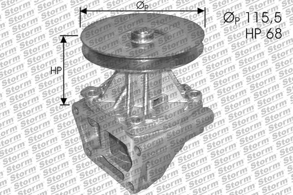 STORM QUALITY PARTS Vannpumpe PA10021 STORM QUALITY PARTS PA10021 Vannpumpe X 1/9 (128) pris