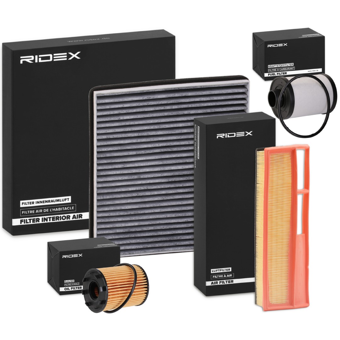 RIDEX Filter kit 4055F27173 Servicekit og filtersæt RIDEX Lancia DELTA 4055F27173