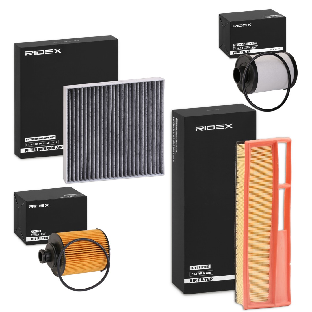 RIDEX Filter kit 4055F28082 Servicekit og filtersæt RIDEX Lancia DELTA 4055F28082