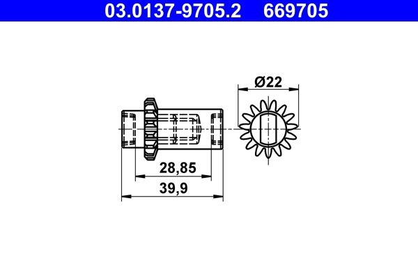 ATE Tilbehørsett, håndbremsesko 03.0137-9705.2 ATE 03.0137-9705.2 Tilbehørsett bremsesko Fiat Ducato 244 Flatvogn lastebil pris