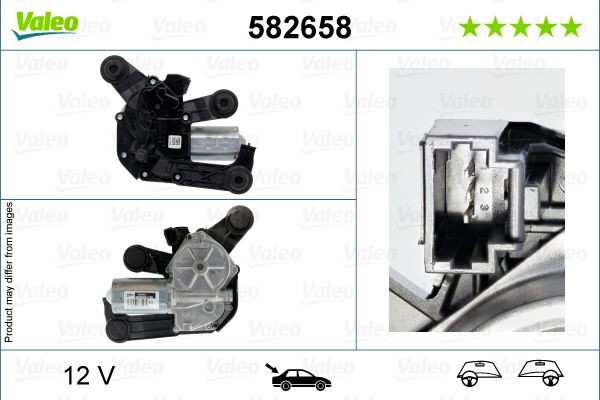Stikla tīrītāju motors VALEO 582658 VALEO 582658: Stiklu tīrītāju mehānisma motors Citroen C4 2012