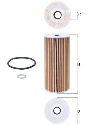KNECHT Õlifilter OX 1048D Õlifilter KNECHT Kia NIRO OX 1048D