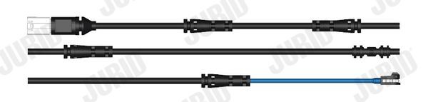 JURID Contacto avisador, desgaste da pastilha de travão FWI412 FWI412 Sensor de desgaste pastilha de freio MITSUBISHI PAJERO JURID
