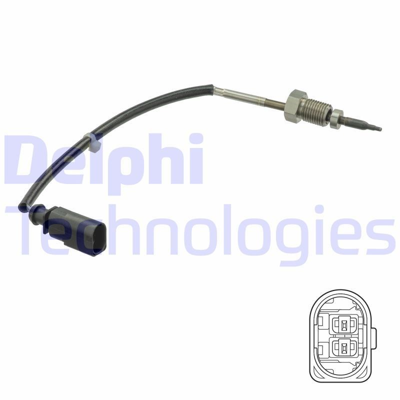 DELPHI Devējs, Izplūdes gāzu temperatūra TS30251 TS30251 Izplūdes gāzu temperatūra devējs DELPHI DACIA SANDERO