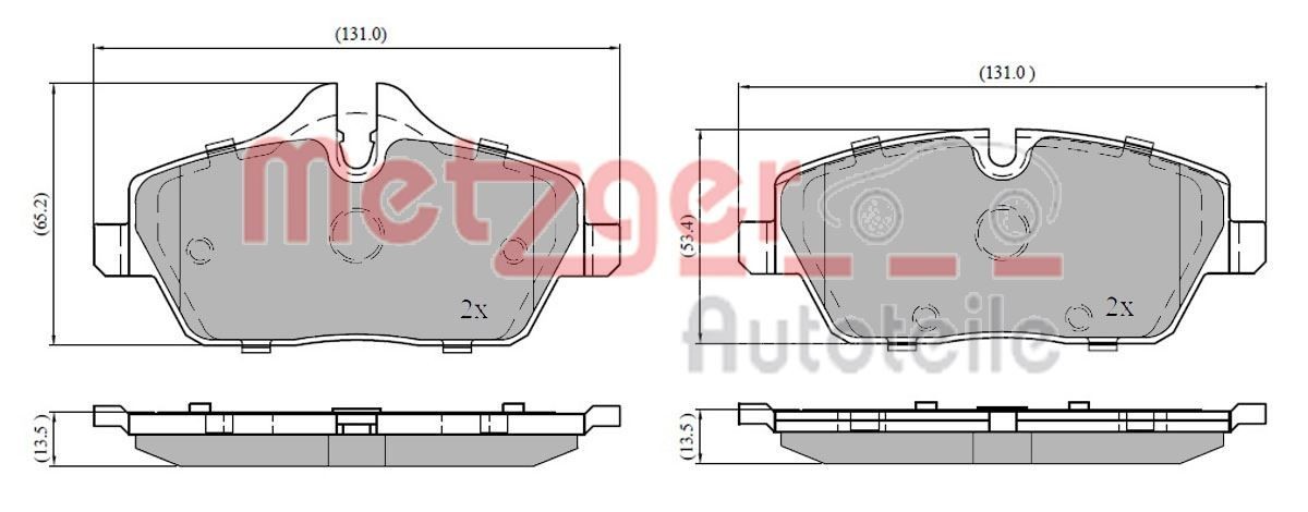 METZGER Bremseklosser 1170926 Sportsbremseklosser METZGER BMW X1 1170926