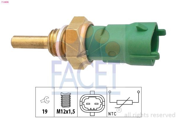 FACET Capteur de température de carburant 7.3408 Capteur de température de carburant FACET GALAXY 7.3408 pas cher