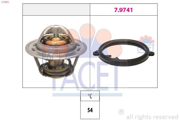Termostato motore FACET 7.7972 FACET 7.7972 Termostato refrigerante FORD PUMA 2021