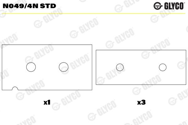 GLYCO Mancal da árvore de cames N049/4N STD N049/4N STD Árvore de cames GLYCO OPEL KADETT