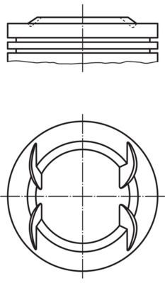 MAHLE Piston 011 PI 00111 000 Piston moteur Chevrolet T250, T255 011 PI 00111 000 MAHLE
