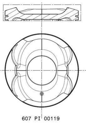 Stempel MAHLE 607 PI 00119 000 MAHLE 607 PI 00119 000: Motor stempel Toyota AYGO 2017