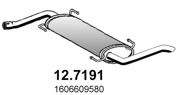 ASSO Πίσω σιλανσιέ 12.7191 12.7191 Καζανάκι FIAT PALIO ASSO