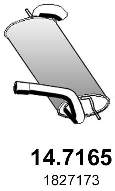 ASSO Bakre ljuddämpare 14.7165 14.7165 ASSO bakre ljuddämpare FORD TRANSIT