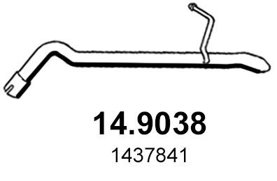 ASSO Eksosrør 14.9038 14.9038 Eksosrør FORD TRANSIT ASSO