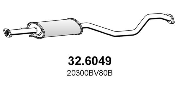 ASSO Middle silencer 32.6049 32.6049 ASSO middle exhaust for HONDA