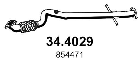 ASSO Tuyau d'échappement 34.4029 34.4029 Ligne d'échappement OPEL ASTRA ASSO
