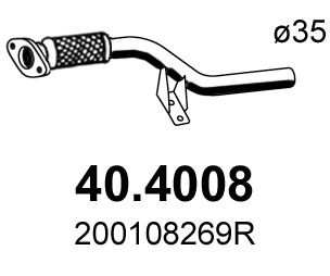 ASSO Výfukové potrubie 40.4008 40.4008 Vyfukove potrubie RENAULT CLIO ASSO