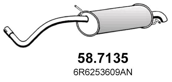 ASSO Marmitta 58.7135 58.7135 costo Marmitta posteriore ASSO SEAT 127