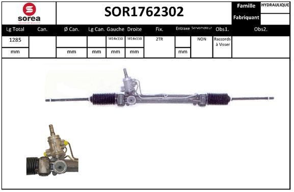 SNRA Crémaillère de direction SOR1762302 SNRA SOR1762302 d'origine Crémaillère de direction Saab 9-5 Berline coût