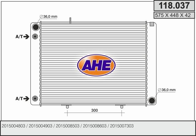 AHE Kylare 118.037 118.037 Kylare AHE MERCEDES-BENZ C-klass