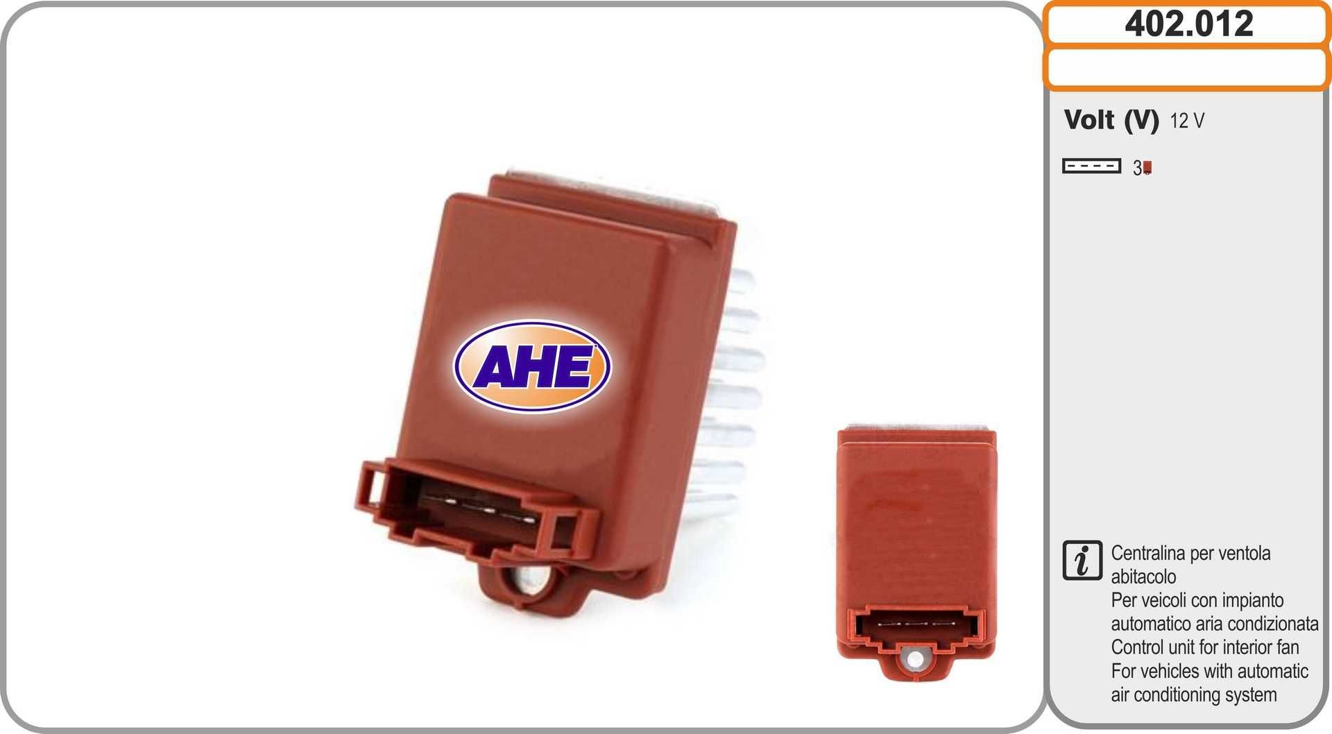 AHE Stuurunit, ventilator(motorkoeling) 402.012 AHE 402.012 Stuurunit, ventilator(motorkoeling) Golf 3 Station Wagon prijs